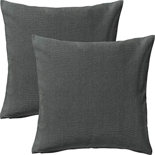 Erwin Müller Kissenhülle London 2er-Pack Baumwolle anthrazit Größe 50x50 cm