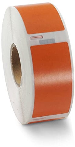 BETCKEY - 2 Rolls Orange Return Address Labels Compatible with DYMO 11352(S0722520), 25mm x 54mm, 1000 Colored Labels Compatible with DYMO LabelWriter 450, 4XL, NOT Fit 550 or 5XL