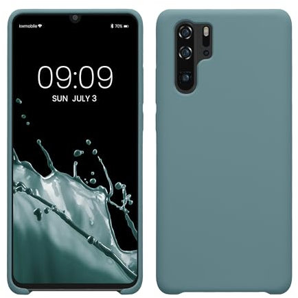 kwmobile Hülle kompatibel mit Huawei P30 Pro Hülle - Silikon Handy Case - Handyhülle weiche Oberfläche - kabelloses Laden - Arctic Night