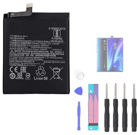 Aousavo BP41 ersatz akku Kompatibel mit Xiaomi Redmi K20 Mi9T mit ersatz kit
