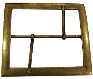 Trimming Shop Messing-Gürtelschnalle, groß, rechteckig, 82 mm, Unisex, Weihnachtsmann, langlebig, leicht, ausgefallene Clip-Riemen für Modeaccessoires, Jacken, Trenchcoats, messing antik-optik, 70mm x