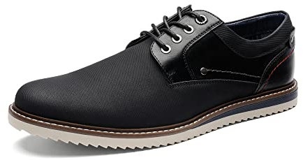 Bruno Marc Zapatos de Cordones Zapatillas Casual Oxfords Clásico Formales Derby para Hombre Negro SBOX2213M-E Talla 40 (EUR)