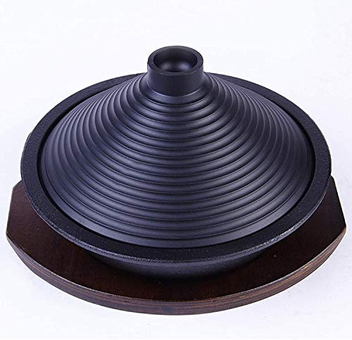 Casseruola con Coperchi Tajine da Cucina Grande, Tajine da 28 Cm con Base in Ghisa Smaltata e Coperchio A Forma di Cono