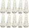 AERZETIX - C62929-10er-Pack Schieber Nr. 5 selbsthemmend für Spiral-/Nylon reißverschlüsse - Farbe: Ecru - aus Metall - schutzhülle für Rock Kleid und Lederwaren Kissen