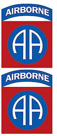 MEDALS OF AMERICA EST. 1976 Aufkleber 82nd Airborne Division, 7,6 cm, 2 Stück, Blau, 8 cm