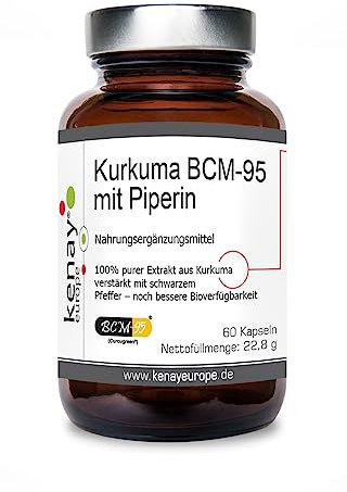 Kurkuma BCM-95® (CURCUGREEN®) mit Piperin 60 Kapseln Nahrungsergänzungsmittel