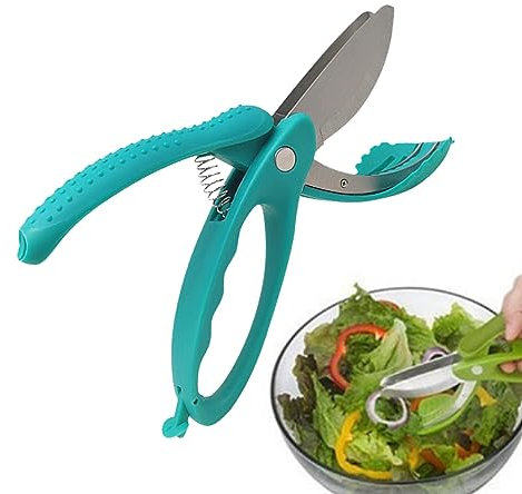 Ciseaux à salade de cuisine | Coupe-légumes et salade – 20,3 cm en acier inoxydable – Ciseaux de cuisine pour couper les légumes et les fruits