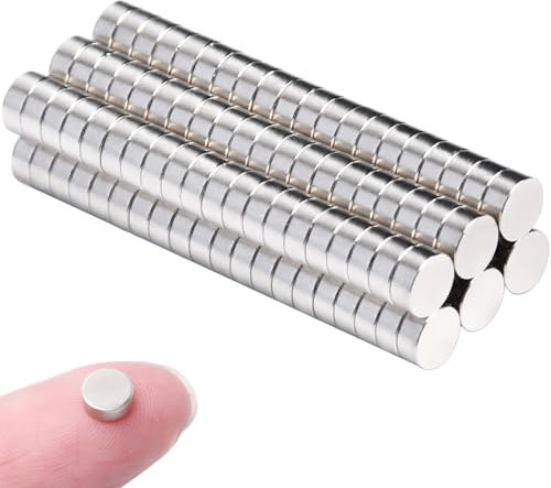 MIN CI Kleine Magnete, 120 Pcs 5x2mm Mini Magnete, Magnete Stark, Neodym Magnete, Magnete für Magnettafel, Starke Magnete Rund, Kühlschrank Magnete für Whiteboard Büro Handwerk Fotos