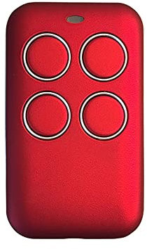 Télécommande Universelle de Portail, Télécommande pour Ouvre-porte de Garage con 4 Boutons, Télécommande Multifréquence, 280 MHz - 868 MHz (Rouge)