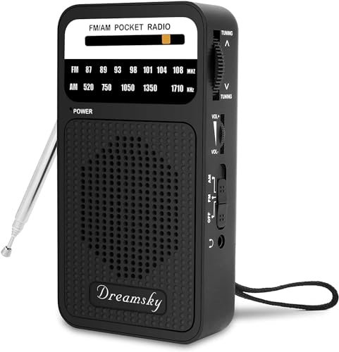 VOANZO Radio Am FM con Pilas con Altavoz de Gran recepción para Caminar y Acampar