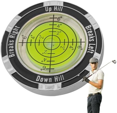 ARIOU Golf Level Tool, Golf Ball Alignment Marker, High Precision Golf Ball Marker Spirit Level, Small Personalized Golf Ball Marker for Gardening Architecture Furnish Golf Course