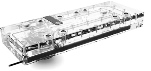 Alphacool Verteiler Core Distro Plate O11 Dynamic Evo/XL | Vertiefte verchromte Messing-Anschlüsse, G1/4-Zoll-Anschlüsse, Acrylkörper, Digital aRGB, Apex VPP Keramik-Achsenpumpe