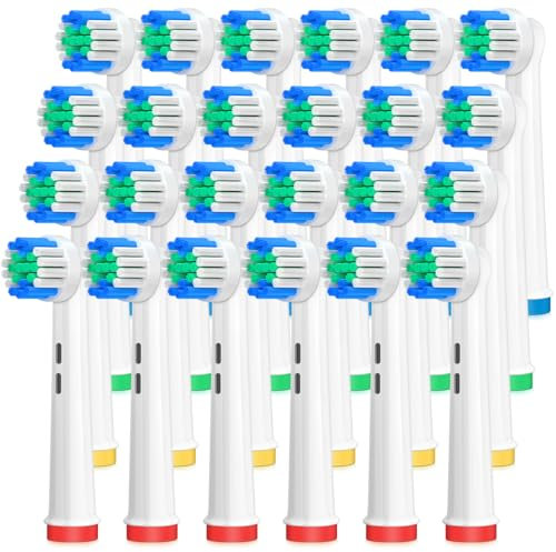 AnjoCare Ersatzbürstenköpfe für Oral B,24 Pack elektrische Zahnbürste Ersatzköpfe für Oral B Braun,wiederaufladbare Zahnbürstenköpfe Kompatibel mit Oral B Pro1000/3000/5000/7000, Vitality und mehr...