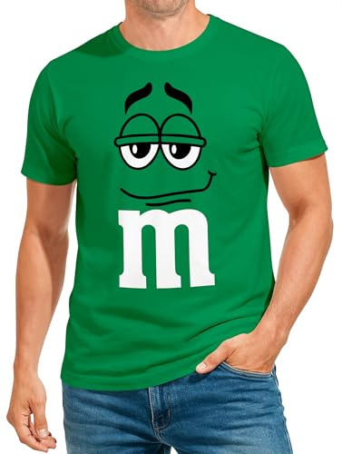 MoonWorks® Herren T-Shirt Fasching Karneval M Aufdruck Gruppenkostüm Verkleidung Last Minute Faschingskostüme Männer Funshirt