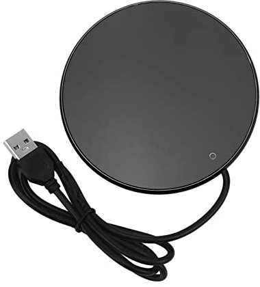 LOCADENCE Coffee Mug Warmer, Aluminum Alloy Tempered Glass 3 Levels 55°C Constant Temperature Automatic Switch Warmer for Home Office Travelling (Black)