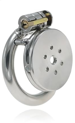 Flat Chastity Cage Male Chastity Cage Small Metall Mit Metallröhre Peniskäfig Edelstahl Klein Cock Cage Keuschheitskäfig Herren Extrem Sex Spielzeug Für Paare (50MM)