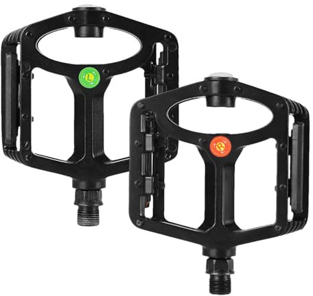 Moxeupon Fahrradpedale, Rennradpedale,Rennrad-Flachpedal mit LED-Licht | Professionelle Adapter, Fahrradteile mit abgedichteten Lagern für Elektro-Rennräder