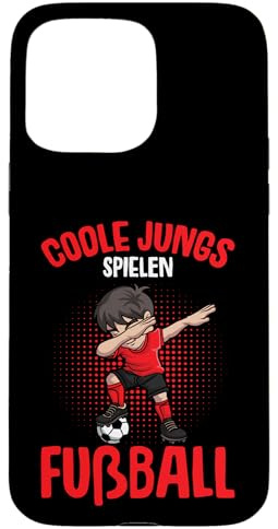 Coole Jungs spielen Fußball Fußballer Jungen Kinder Hülle für iPhone 15 Pro Max