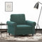 Willood Sessel, Sofa Relaxsessel mit gepolstertem Sitz Armlehnen, Fernsehsessel Loungesessel Metallgestell, Polstersessel Ruhesessel Design Sofa Stuhl Dunkelgrün 60 cm Samt