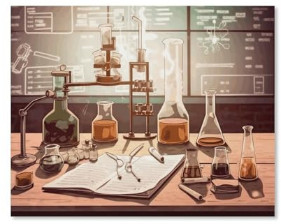 NQLYUT Dekoratives Gemälde, Chemie-Labor, Poster, Leinwand, Gemälde, Wandkunst, ästhetisches Gemälde für Wohnzimmer, ungerahmt zum Aufhängen, Wanddekoration, Wandgemälde für Zimmer, Schlafzimmer