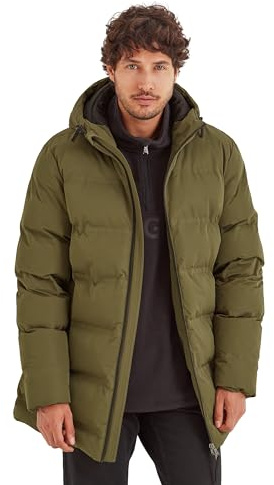 TOG24 Brinkley Mens Insulated Recycled Coat, Rain Heat-Sealed Wind Warm | Jacket, Waterproof, Quilted, Lightweight, Water-repellent, DWR coating, 4-way stretch, Hood, Zip pockets Layering