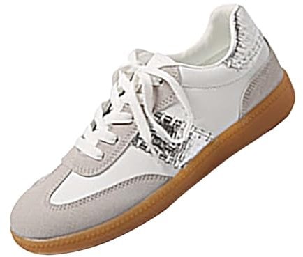 Generico Sneakers Donna Pianta Larga da Donna Scarpe Sportive Casual da Donna Scarpe da Ginnastica (White, 44)