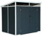 sweeek - Abri de Jardin Plastique 4.55 m². Anthracite. avec toiture monopente Skylight. fenêtre et Grande Porte d'entrée. 238 x 190 x 215 cm