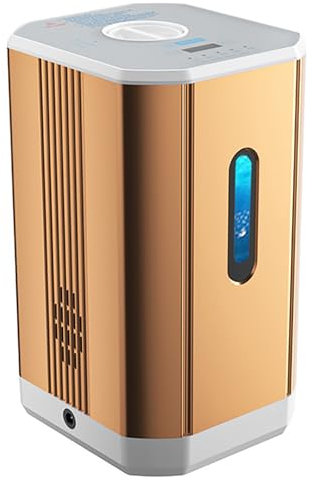 MLKHESY Máquina de inhalación de hidrógeno 2 en 1 con pureza del 99,99%, generador de H2 de Doble Salida, ionizador con tecnología PEM, generador de Agua de hidrógeno para Terapia Nasal con hidrógeno