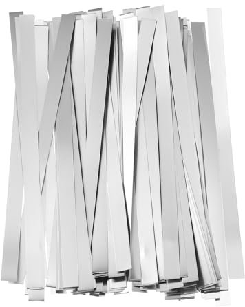 sourcing map 50pcs Pure Nickel Strip 0.1 x 5 x 100mm 99.6% Nickel Solid Pure Nickel Strips for Lithium Battery Packs Car Nickel Solder Tap for Cell Battery Pack Spot Welding and Soldering