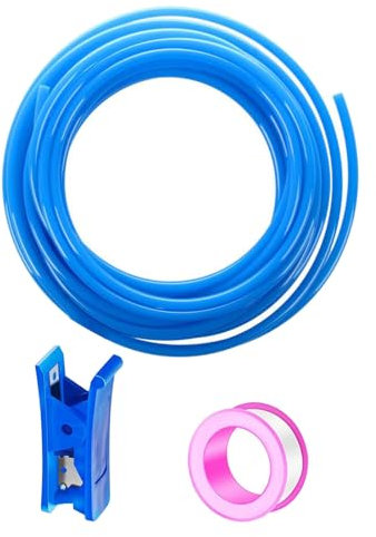 HAXIHA Bleu 20 Meter Tuyau Pneumatique Polyuréthane PU Air Kit 4mm OD x 2.5mm ID Tuyau Air Comprimé Peut Etre Utilisé pour Les Compresseur Outils Pneumatiques