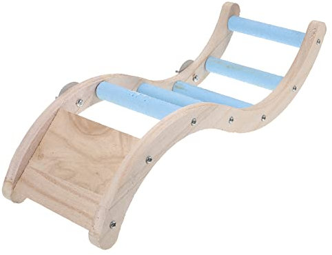 POPETPOP Vogelleiter Kletterleiter Aus Natürlichem Material Mit Krallenschleiffunktion Für Vogelkäfige Vogelspielzeug Zum Kauen Und Spielen Für Wellensittiche Und Papageien