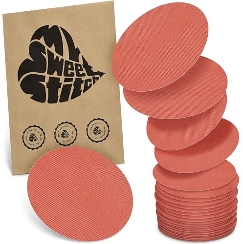 MySweetStitch 25 Fixierpflaster für CGM-Sensoren rund Coral | Hilft gegen vorzeitiges Ablösen, wasserfest und schnell trocknend, hautfreundlich, bis zu 15 Tage Halt