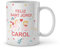 Made in Gift Taza Blanca de Cerámica con Asa 33cl Feliç Sant Jordi Personalizada con Diseño Español y Catalán como Regalo Original para Sant Jordi Apta para Microondas y Lavavajillas