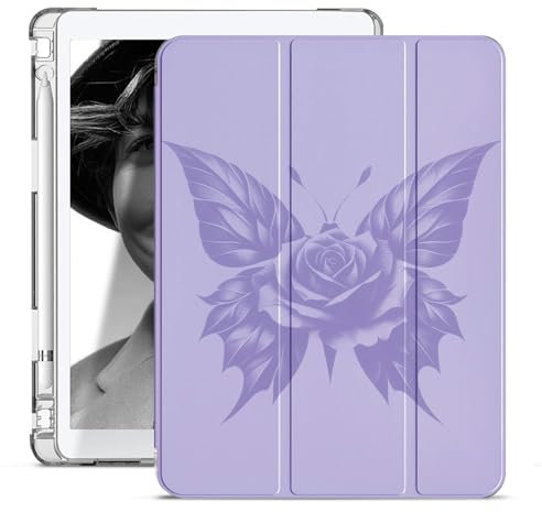 Sunrive Funda Tableta Compatible con iPad Pro 9,7 (Modelo 2016),Plegable Protector Cover con Portalápiz,Cuero Protectiva Carcasa Auto-Reposo/Activación-Lila