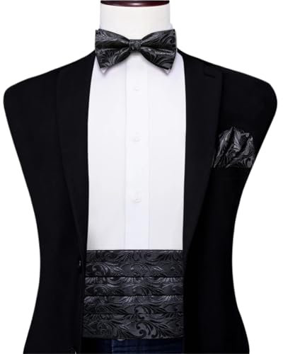 XPJYUA Kummerbund Rotes Kummerbund-Fliege-Set, formelles Smoking-Korsett, elastischer Gürtel for Männer, Hochzeit, Kummerbund(Color14)