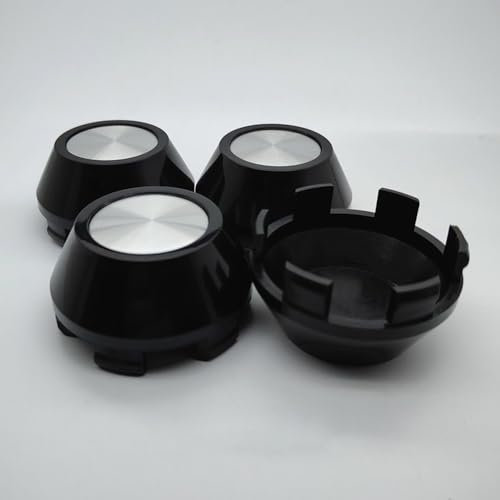bairuibin Set de 4 Pièces Cache Moyeu 64mm pour Ren-Ault Clio 2005-2023 2024 2025,Capuchons de Roue en ABS,Accessoires Voiture,Protection Durable des Jantes,E-4PCS