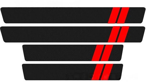 AAXgy 4 Stück Einstiegsleisten Schutz für Se-at Leon 1999-2022 2023 2024 2025 1M 1P 5F KL, Kohlefaser Türschweller Aufkleber -Einstiegsleisten Kratzschutz, Auto Aufkleber Schutz für Fahrzeuge