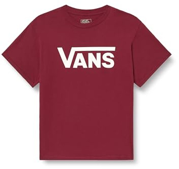 Vans Classic Drop V SS Crew Tee-B, Burgunderrot und Weiß, 8 Jahre
