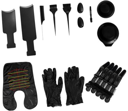 DEARMAMY 15 Stück Teiliges Haarfärbeset mit Färbebürsten und Färbepalette Professionelles Haarfärben für Salon Hause für Diy Haartönung und Farbwechsel