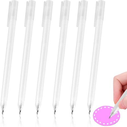 6pcs Quick Drying Glue Pens for Crafting, Stationery Craft Glue Stick Pens, Mess-Free Precision Glue Pen for Crafting,Precision Liquid Fine Tip Glue Pen Set for Card Making Papercraft Cap Notebook Diy