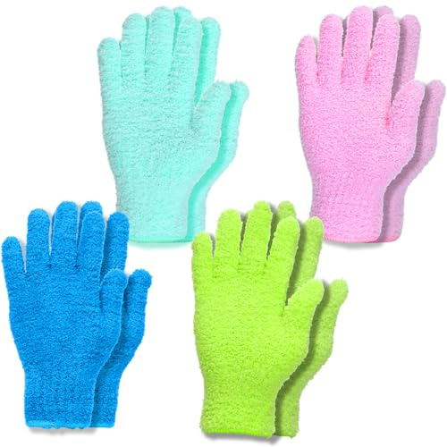 Hadnves 4Pairs Microfiber Dusting Gloves for Plants Gentle Leaf Cleaning Gloves Reusable Houseplants Care Accessories for Indoor Plants Blinds Furniture House Durable Washable Universal Fit Multicolor