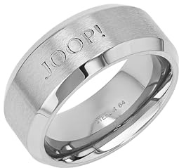 JOOP! Ring für Herren, Edelstahl, 10 mm, Silber, Geschenkidee, kommt in Schmuck Geschenk Box, 2100987