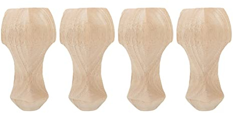LIYJTK Pieds de Meubles en Bois Massif, Table Basse, Meuble TV, canapé, Sculpture Naturelle, Durable, Bureau, Famille (15 * 6cm)