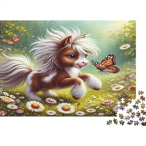 Little Pony 1000 Teile Puzzle Papier für Erwachsene Butterfly Meadow Familienspiel Puzzle Entspannung Konzentration Geschenk 52x38cm/1000pcs