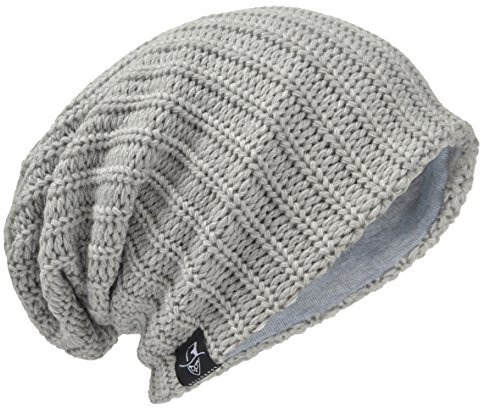 HISSHE Herren Übergröße Beanie Slouch Schädel Kappe Stricken Winter Strickmütze B08 (019-Blass)