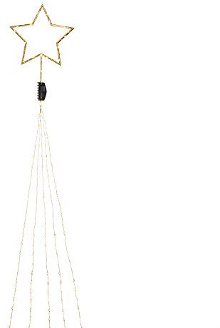 Konstsmide Halo and Star Tree System Christmas Lights Indoor Rice Lights/Indoor Use (IP20) / 24V Transformer / 274 Warm White Diodes / 2.35m / String Lights Pin Wire Copper Wire