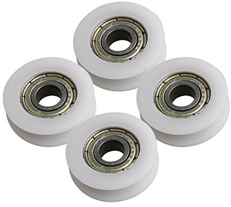 CNBTR 22x6x7mm 696ZZ U-Typ Rillenkugellager Führungsrolle Räder Rollenlager 67KG 4er Pack