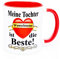 Meine Tochter Name ist die Beste Tasse Personalisiert Geschenk Geburtstag Weihnachten Valentinstag Nikolaus Ostern Becher mit Herz Lieblings Kinder Dankeschön Hdl Welt Spruch Mutter Vater Mama Papa
