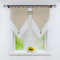 Joyswahl Scheibengardine Voile Bistrogardinen mit Quaste Panneaux, Zweifarbig »Lydia« Doppelschicht Kurzstore mit Schlaufen BxH 45x90cm Braun/Weiß 2 Stück