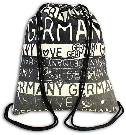 Robin Ruth Baumwolle Rucksack matt schwarz beige I Love Germany D1OTG6070S Baumwolle Rucksack Frau